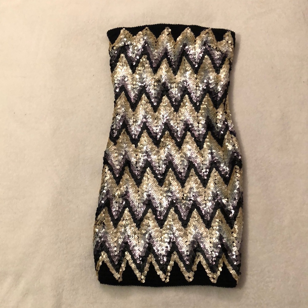 Black and gold Sequin dress